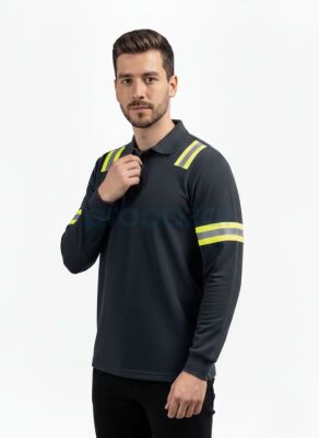 Fireproof Polo Yaka Sweatshirt – ARC & Alev Geciktirici Koruyucu Üst - 11