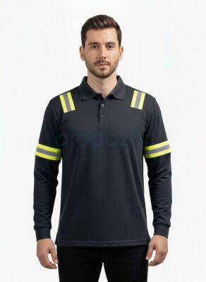 Fireproof Polo Yaka Sweatshirt – ARC & Alev Geciktirici Koruyucu Üst - 13