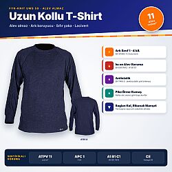 Fyr-Knit UWS 50 Sıfır Yaka Alev Almaz T-Shirt Lacivert – Ark Koruyucu, ATPV 11 cal/cm², Antistatik - FyrPro