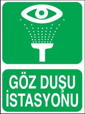 Göz Duşu İstasyonu Levhası - Tabelası - 1