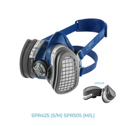 GVS Elipse B1-P3 RD Filtreler İle Birlikte Gaz Ve Toz Maskesi SPR425 - GVS Elipse Maske ve Filtre Modelleri