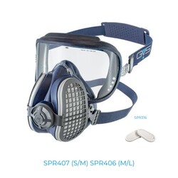 GVS Elipse SPR406 P3 Integra Gözlüklü Toz Maskesi Tam Yüz Maske - 5