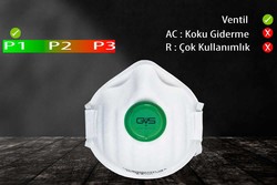 GVS FFP1 Ventilli Konik Tip Toz Maskesi - 1
