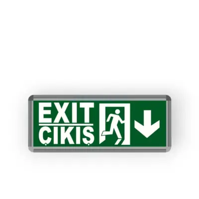 Helios HS 4601 Exit Aşağı Yön Çıkış Armatürü - 1