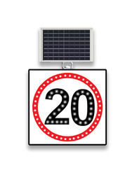 Hız Limiti 20km/h Akülü Solar Levha MFK 9616 - 1