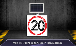 Hız Limiti 20km/h Akülü Solar Levha MFK 9616 - 2