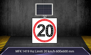 Hız Limiti 20km/h Akülü Solar Levha MFK 9616 - 1