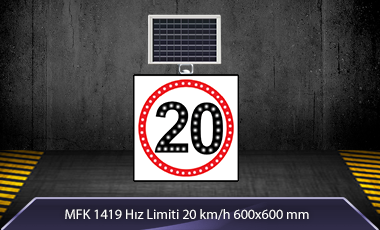 Hız Limiti 20km/h Akülü Solar Levha MFK 9616 - 2