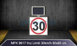 Hız Limiti 30km/h Akülü Solar Levha MFK 9617 - 1