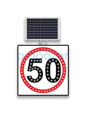 Hız Limiti 50km/h Akülü Solar Levha MFK 9618 - 2