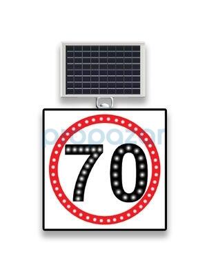 Hız Limiti 70km/h Akülü Solar Levha MFK 9619 - 2