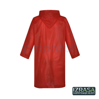 Izrasa EVA Pardesü Yağmurluk Kırmızı - 3
