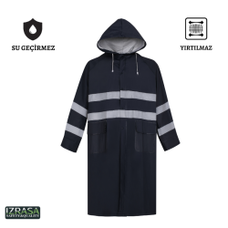 Izrasa NM-05/R Reflektörlü Pardesü Yağmurluk Lacivert - 3