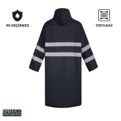 Izrasa NM-05/R Reflektörlü Pardesü Yağmurluk Lacivert - 4