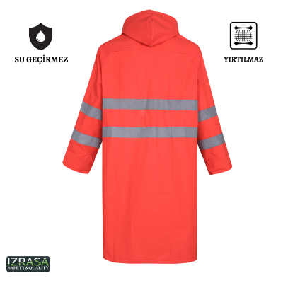 Izrasa NM-05/R Reflektörlü Pardesü Yağmurluk Turuncu - 2