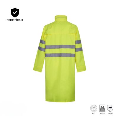 Izrasa SJ01 Oxford 300D Reflektörlü Yağmurluk Neon Sarı - 2