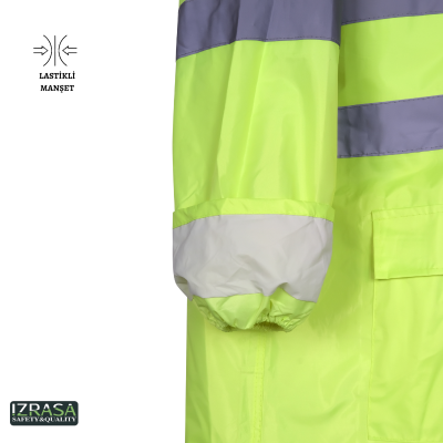 Izrasa SJ-04B İmperteks Reflektörlü Yağmurluk Neon Sarı - 3