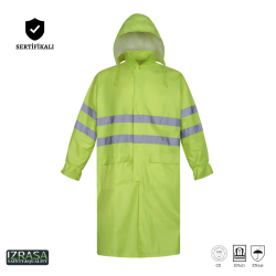 Izrasa SJ-04B İmperteks Reflektörlü Yağmurluk Neon Sarı - 4