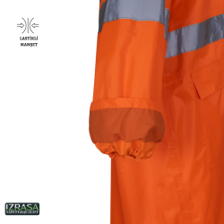Izrasa SJ-04A İmperteks Reflektörlü Yağmurluk Neon Turuncu - 2