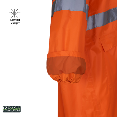 Izrasa SJ-04A İmperteks Reflektörlü Yağmurluk Neon Turuncu - 2