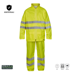 Izrasa SJ-05 İmperteks Takım Reflektörlü Yağmurluk Neon Sarı - 4