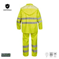 Izrasa SJ-05 İmperteks Takım Reflektörlü Yağmurluk Neon Sarı - 5