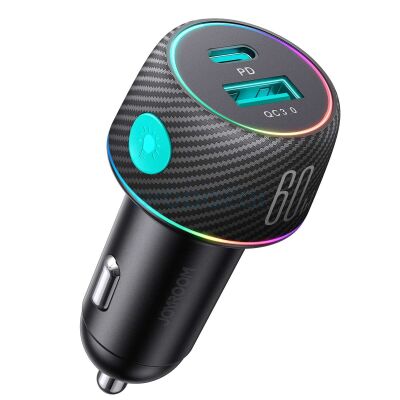 JOYROOM JR-CCN01 60W 1A+1C CAR CHARGER BLACK - 1