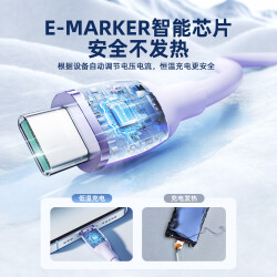 JOYROOM SA29-AC3 3A USB A-TYPE C 1.2M-PURPLE - 4