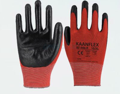 Kaanflex Kırmızı Siyah Nitril İş Eldiveni KF-444-R - 1