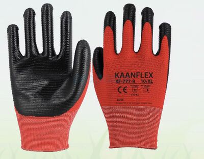 Kaanflex Kırmızı Siyah Nitril İş Eldiveni KF-777-R - 1