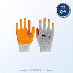 Kaanflex Sarı Nitril İş Eldiveni KF-444-Y - 12li Paket - Starline İş Güvenliği Ürünleri
