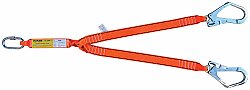 Karam KA361 Şok Emicili Çift Kollu Kolonlu Büyük Kancalı Lanyard - Karam Yüksekte Çalışma Ekipmanları ve Emniyet Keme
