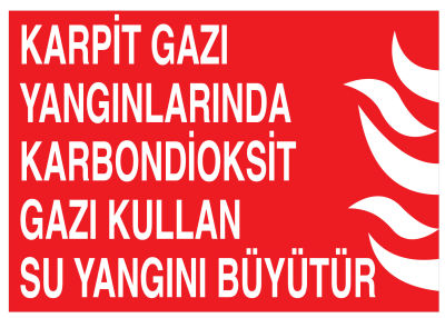 Karpit Gazı Yangınında Karbondioksit Gazı Kullan Su Kullanma - 1