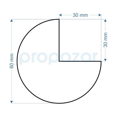 Kenar Köşe Koruyucu C3 - Model C3 - 1 Metre - 30X30X60Mm - Tip : A - 5