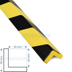 Kenar Köşe Koruyucu L1 - Model L1 - 1 Metre - 20X20X25Mm - Tip : E H - PuffyGuard Propuffy Kenar Köşe Koruma Profilleri