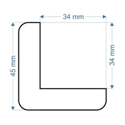 Kenar Köşe Koruyucu L2 - Model L2 - 1 Metre - 34X34X45Mm - Tip : E H - 4