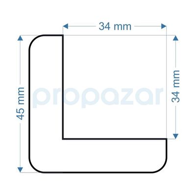 Kenar Köşe Koruyucu L2 - Model L2 - 1 Metre - 34X34X45Mm - Tip : E H - 4