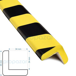 Kenar Köşe Koruyucu L2 - Model L2 - 1 Metre - 34X34X45Mm - Tip : E H - PuffyGuard Propuffy Kenar Köşe Koruma Profilleri