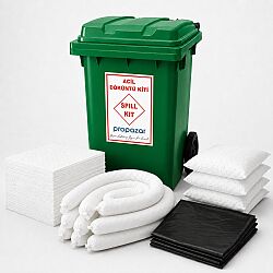 PROPAZAR KT-BASIC 120 LT Yağ Emici Döküntü Kiti | Endüstriyel Spill Kit (Oil Only - Beyaz) - 1