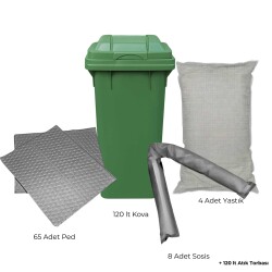 PROPAZAR KT-MEDIUM 120 LT Genel Emici Döküntü Kiti | Universal Spill Kit (Gri) - Propazar