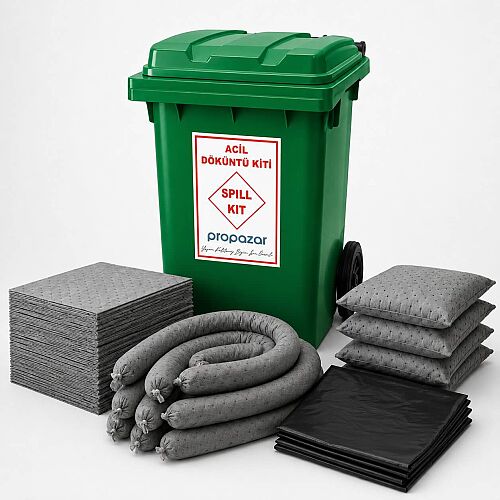 PROPAZAR KT-MEDIUM 120 LT Genel Emici Döküntü Kiti | Universal Spill Kit (Gri) - 1