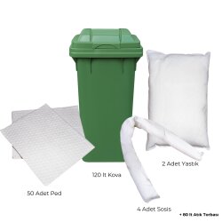 PROPAZAR KT-NANO 90 LT Yağ Emici Döküntü Kiti | Kompakt Spill Kit (Oil Only - Beyaz) - Propazar