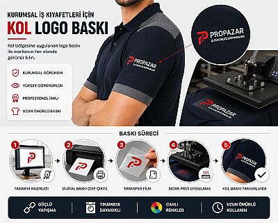 Logo Baskı Hizmeti | Ön, Sırt ve Kol DTF Baskı - 4