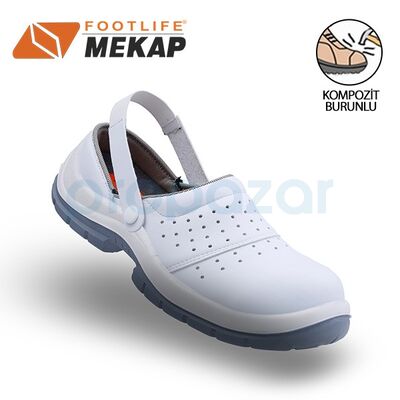 Mekap Slipper ATP- 92 Beyaz S1 SRC Kompozit Burunlu Sandalet - 1