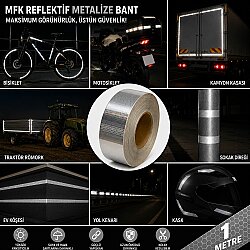 Metalize Renk Reflektörlü Reflektif Bant 5cm MFK 8408 - MFK