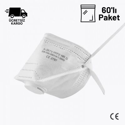 MFA A-267V FFP2 NR D Toz Maskesi Ventilli 60lı Paket - 1