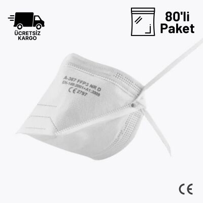 MFA A-367 FFP3 Ventilsiz Toz Maskesi 80li Paket - 1