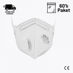 MFA C-067V FFP1 NR D Toz Maskesi Ventilli 60lı Paket - 1