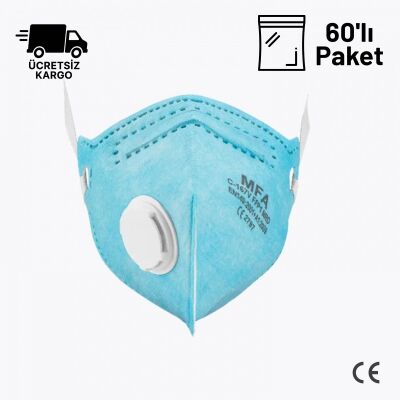 MFA C-167V FFP1 NR D Toz Maskesi Ventilli 60lı Paket - 1