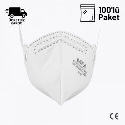 MFA C-267 FFP2 NR D Ventilsiz Toz Maskesi 100lü Paket - MFA Maske Modelleri